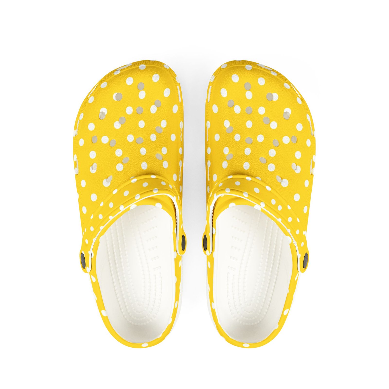 Yellow Polka Dot EVA Foam Clogs - Image 2