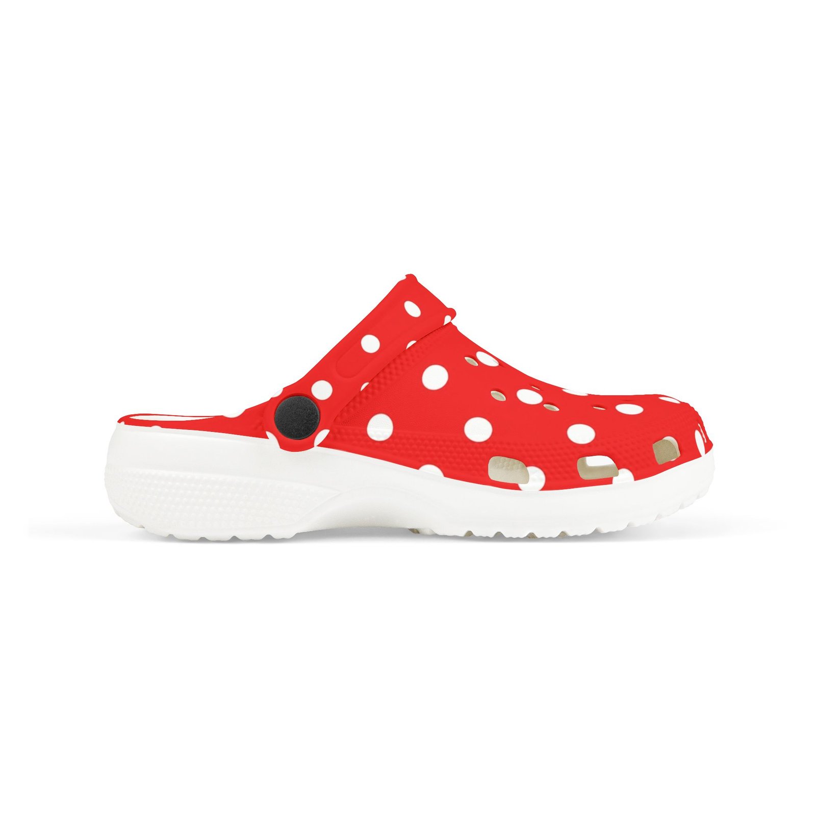Kids Red & White Polka Dot EVA Foam Clogs - Image 7