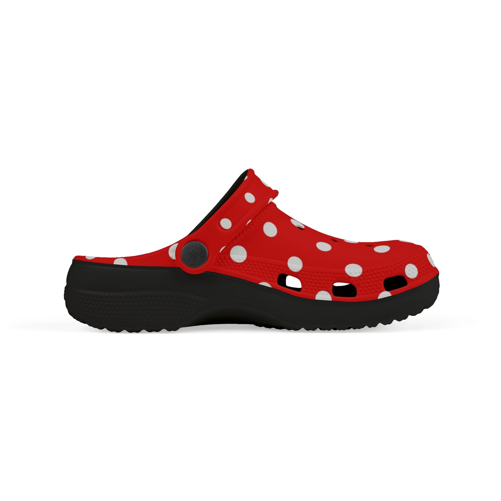 Kids Red & White Polka Dot EVA Foam Clogs - Image 12
