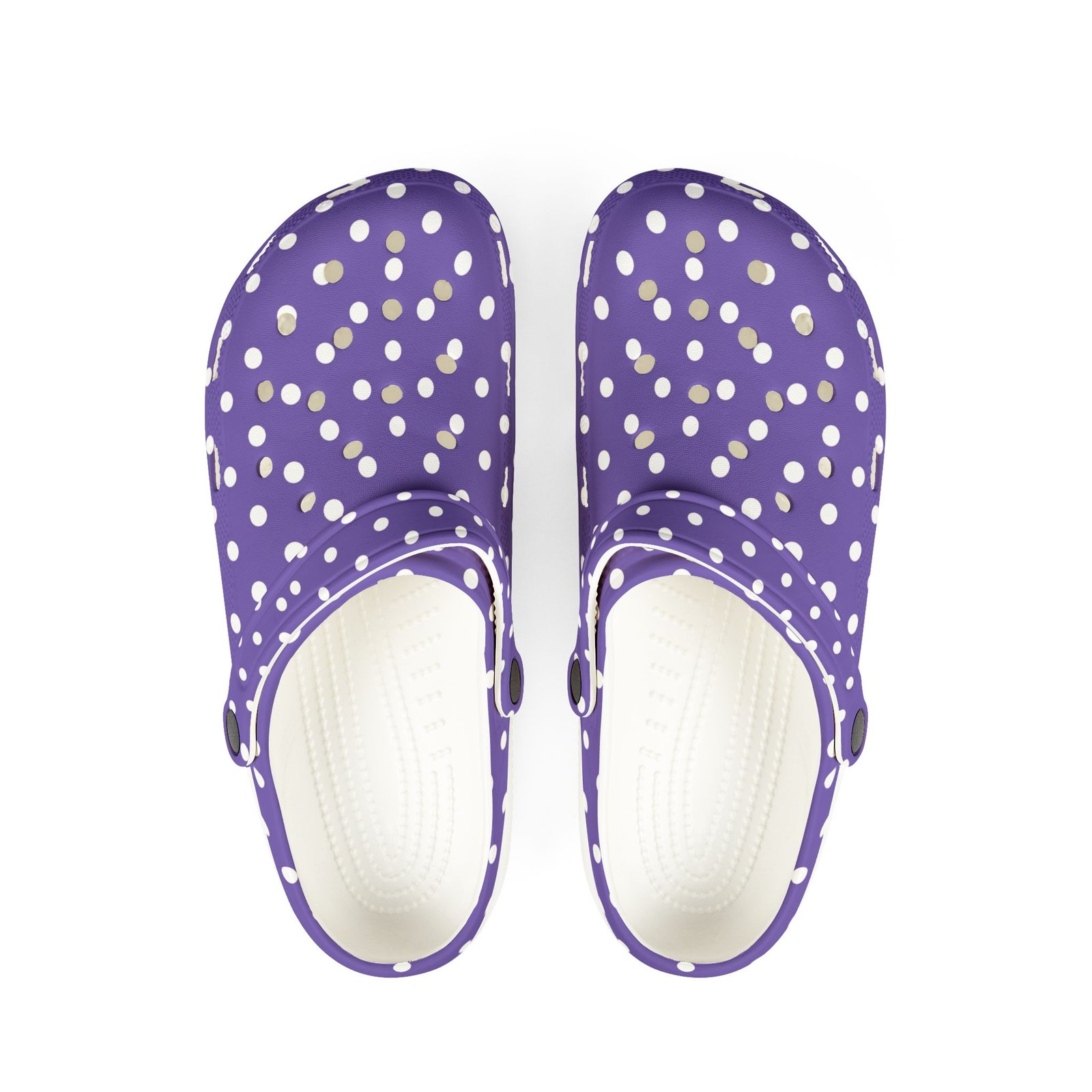 Purple Polka Dot EVA Foam Clogs - Image 10