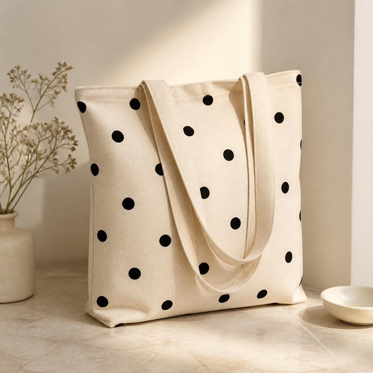 Polka Dot Tote Bag