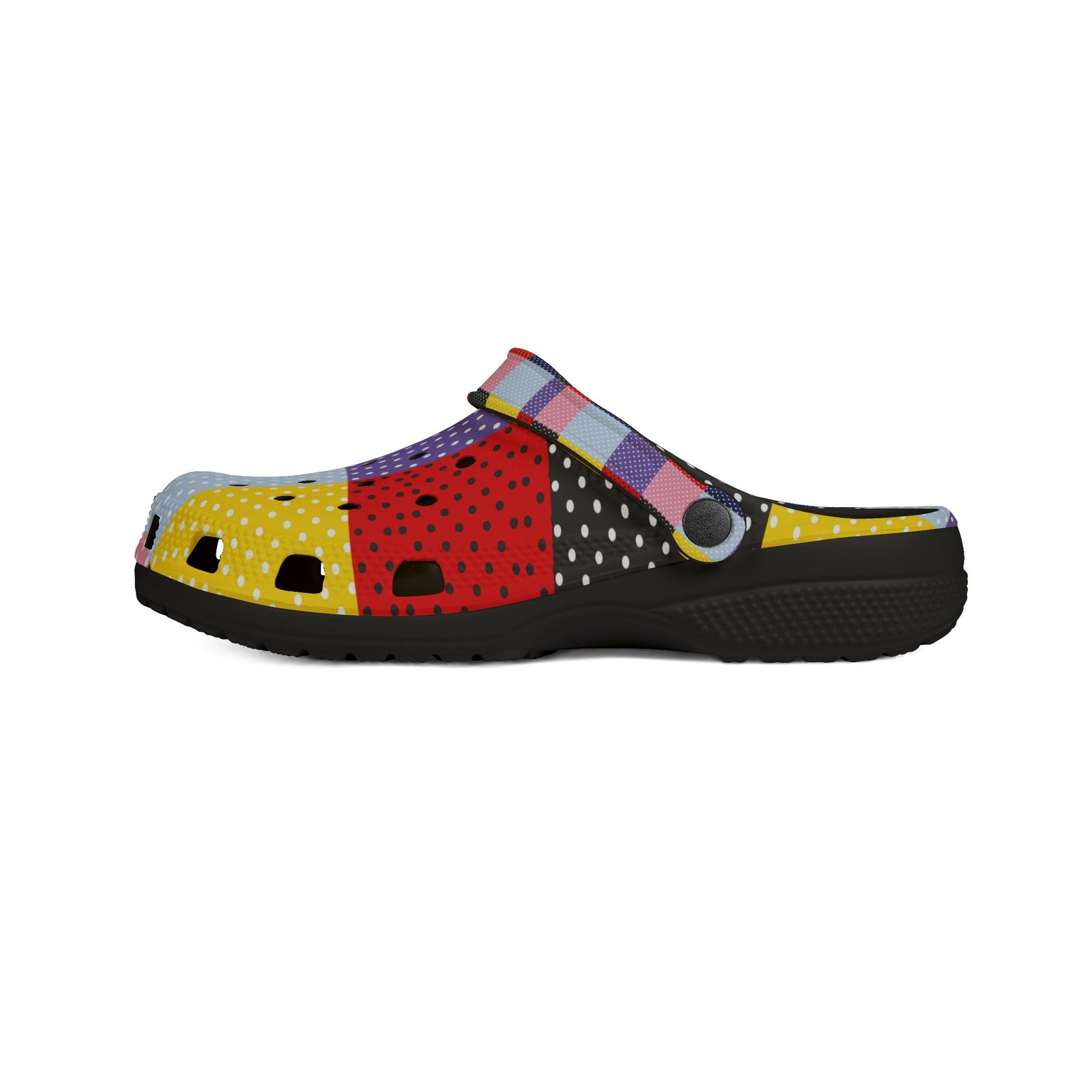Patchwork Polka Dot EVA Clogs - Image 5