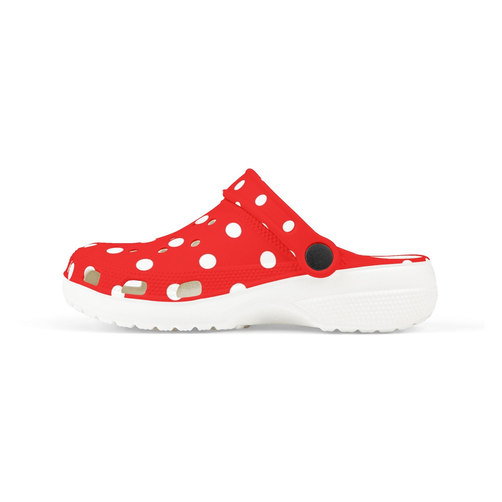 Kids Red & White Polka Dot EVA Foam Clogs - Image 5