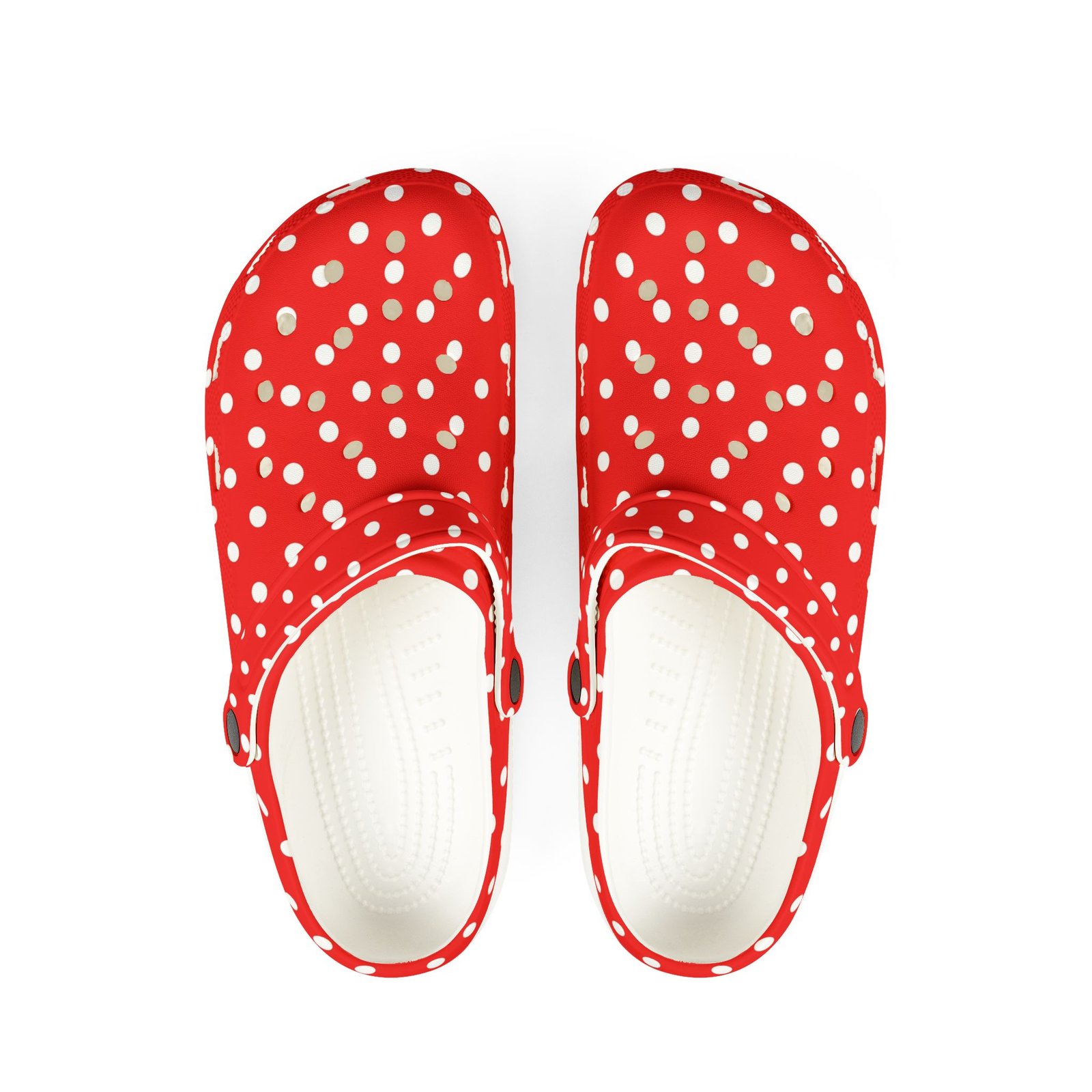 Red & White Polka Dot EVA Foam Clogs - Image 10