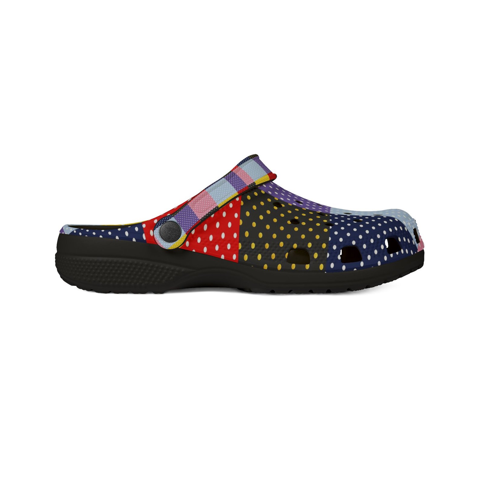 Patchwork Polka Dot EVA Clogs - Image 8