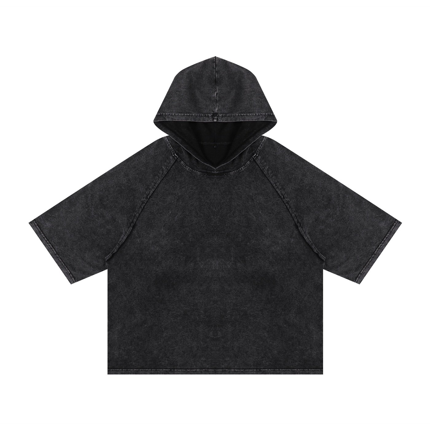 Dragon and Tiger Mythic Clash Snow Washed Hooded Boxy T-Shirt - Image 2