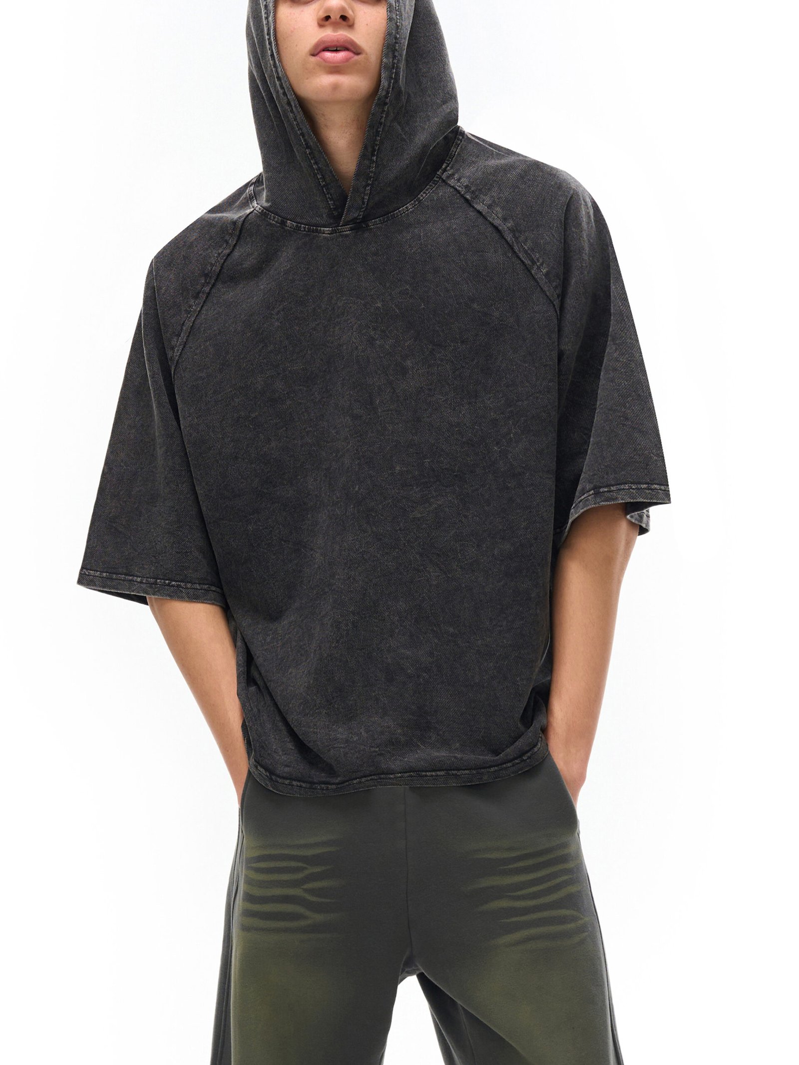 Dragon and Tiger Mythic Clash Snow Washed Hooded Boxy T-Shirt - Image 6