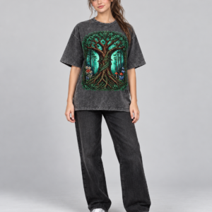 Kids & Teens The One Tree of Life Snow Washed Oversized Cotton T-Shirt