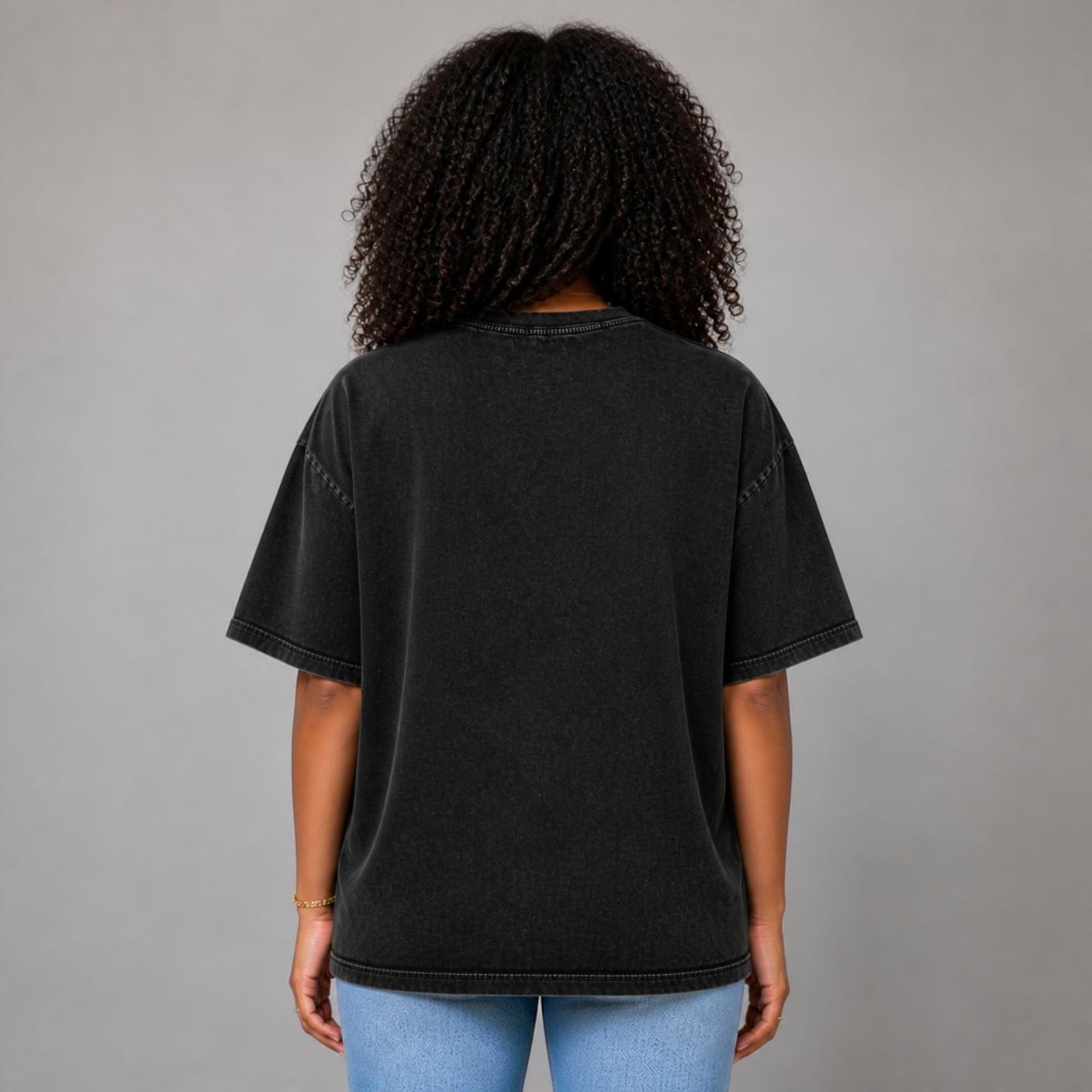 Unified Celestial Tree Snow Washed Oversized Cotton T-Shirt - Image 4