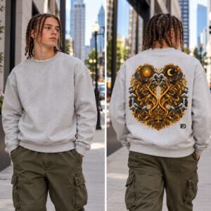 Kids & Teens Unified Celestial Tree Essential Fleece Crewneck Sweatshirt